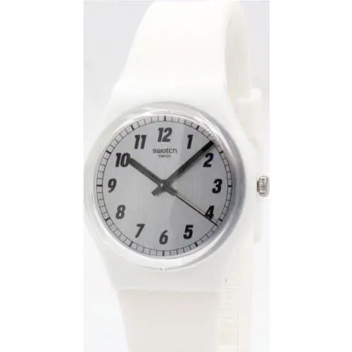 Swiss Swatch Originals Something White Silicone Watch 34mm GW194