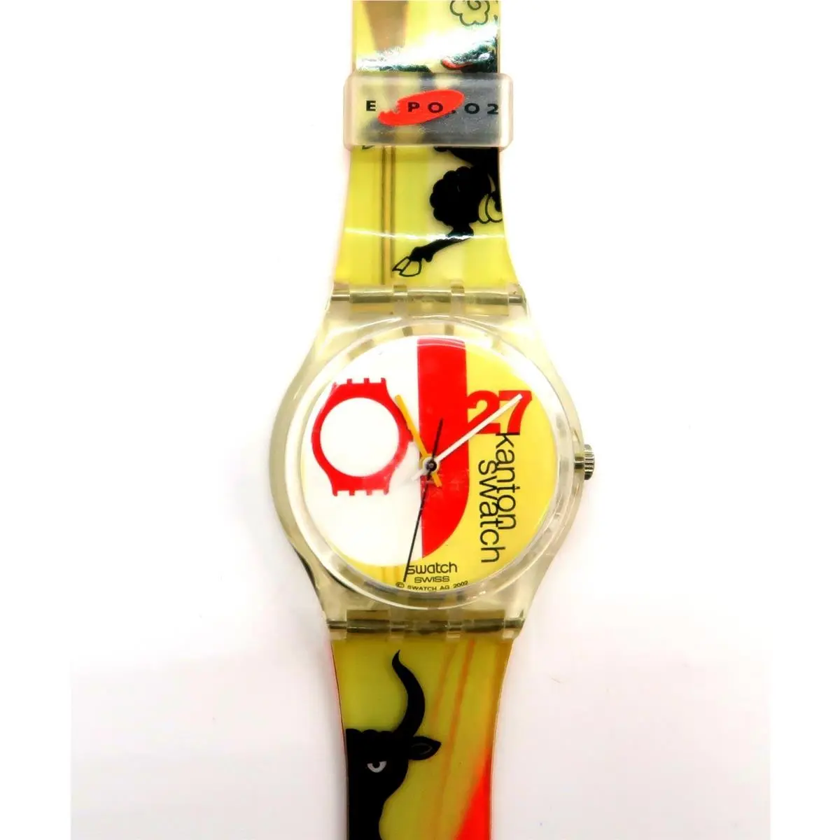 Watch Canton Yellow GZ172 with Case Papers 2003 Gents Expo `02 Nos by Swatch