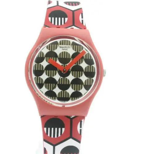 Swatch Originals Swaiti Red Multicolor Silicone Watch 34mm GR163