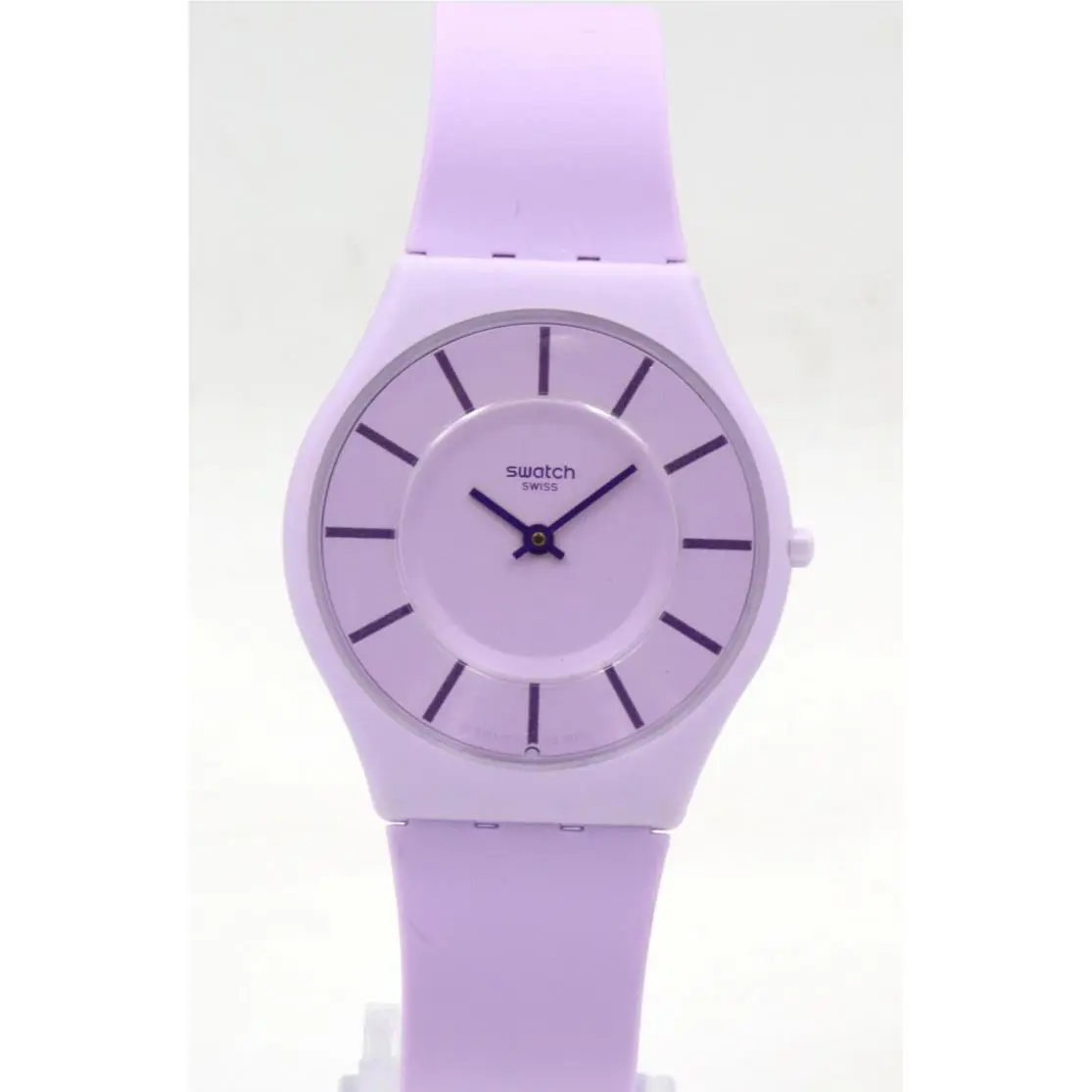 Swiss Swatch Skin LA LA Lila Classic Silicone Watch 34mm SS08V107
