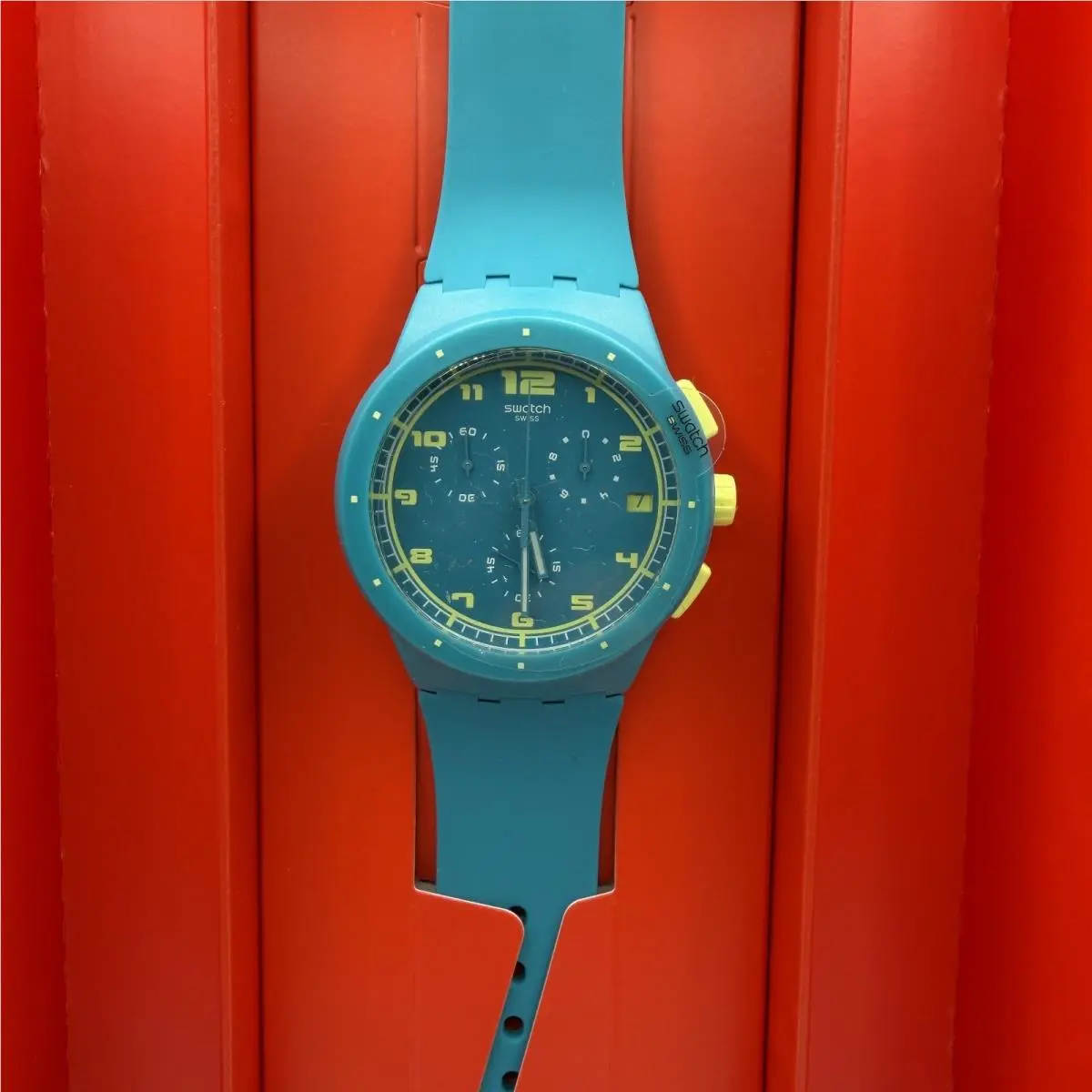 Swatch Acid Drop SUSL400 Chronograph Swiss Quartz Turquoise Watch 42mm