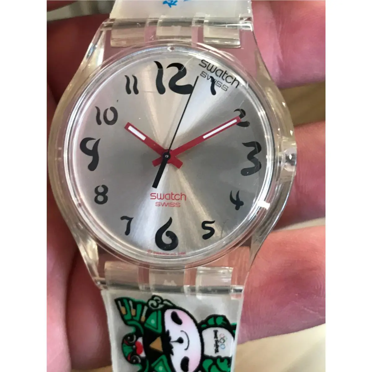 Swatch Watch SUJZ103 Beijing 2008 Quartz in Case Working Batter