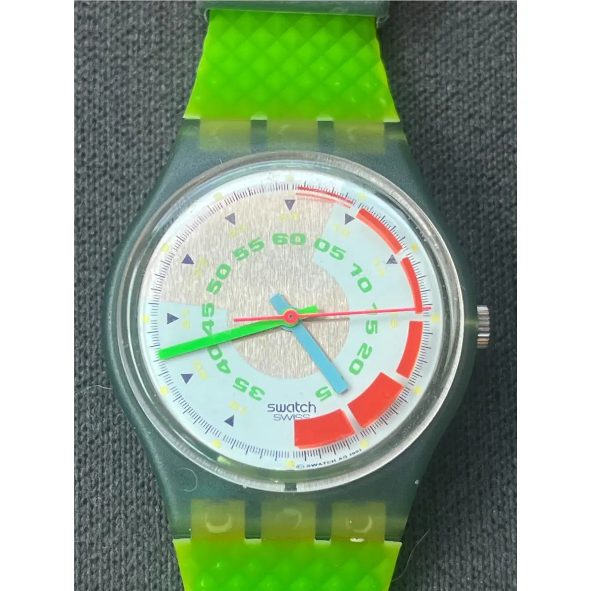 Vintage Swatch 1992 Schnell GN117 Wristwatch Analog Unisex