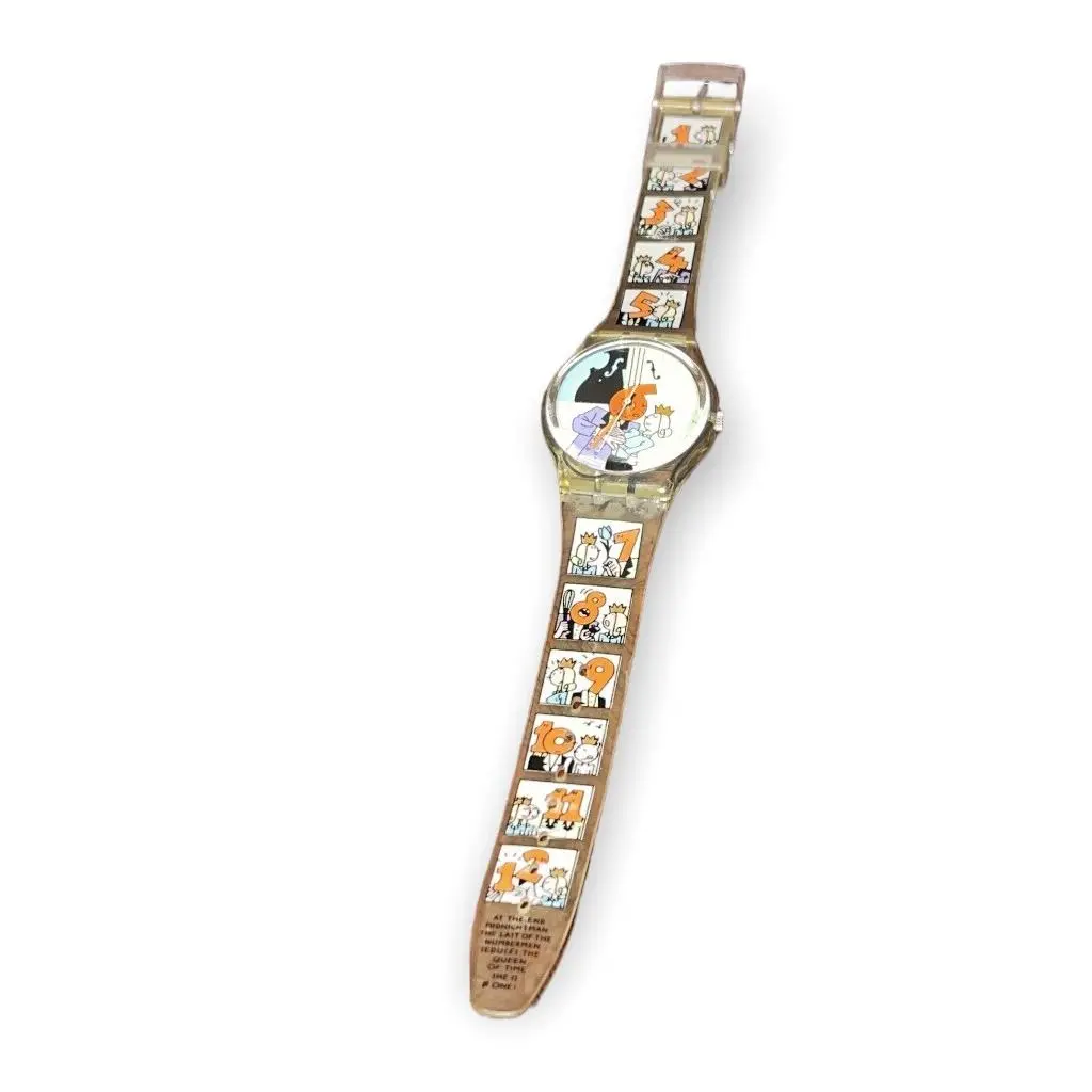 Vintage Swatch Watch GK269 Dia Animado 1998 Mint