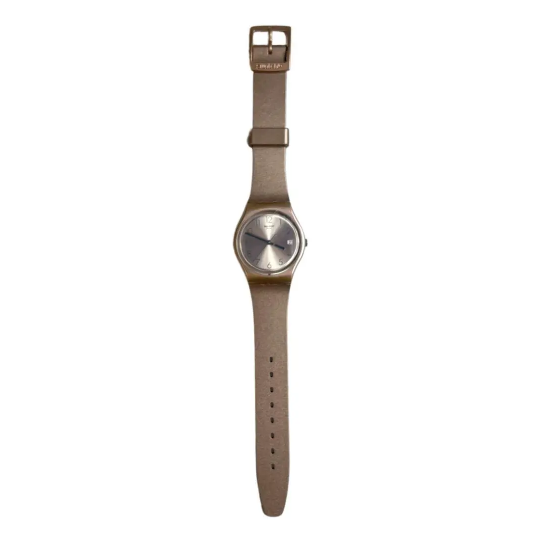 Swatch GP403 Unisex Core Refresh Pinkbaya Quartz Watch Silicone Strap Pink