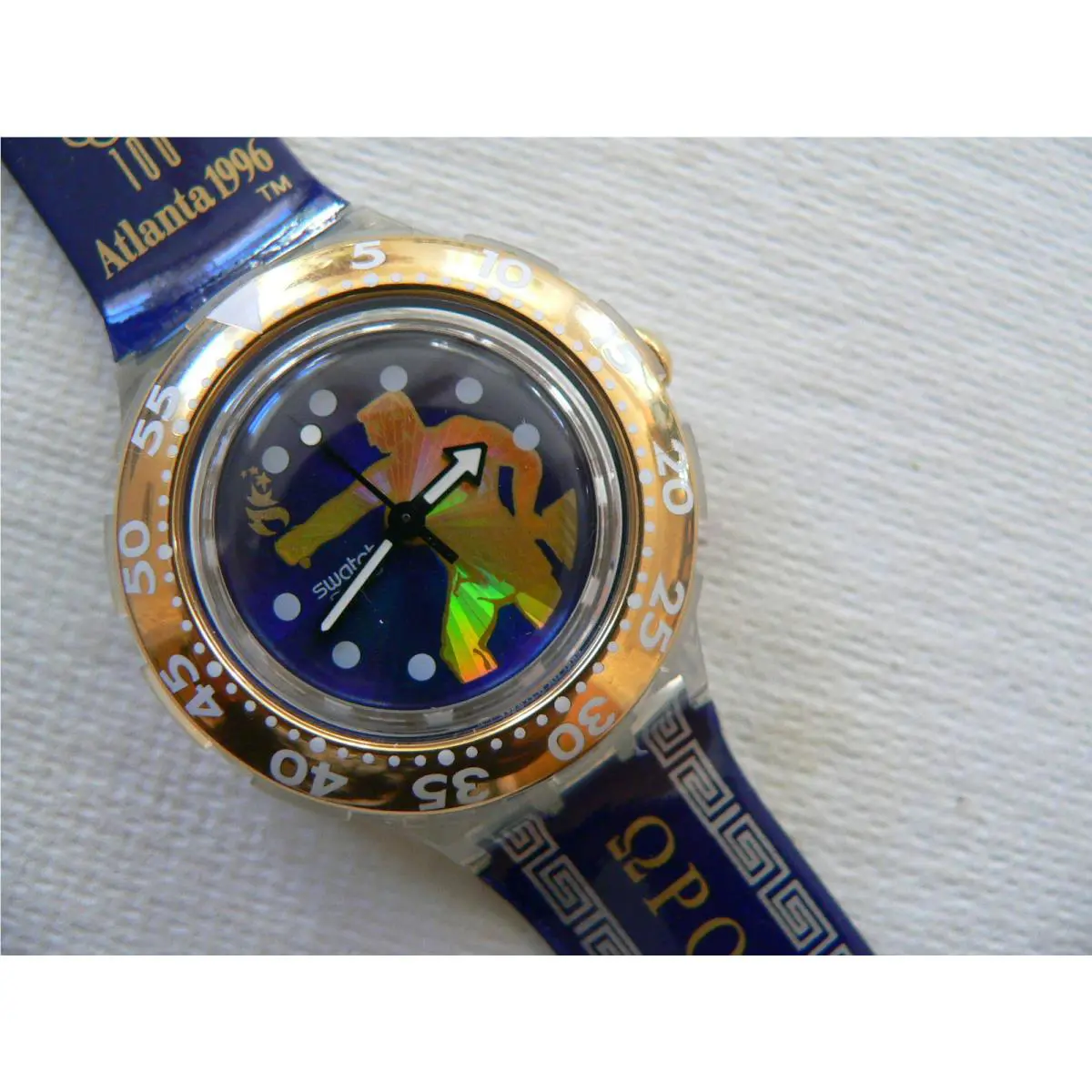 1995 Swatch Watch Olympic Special Thalassios SDZ102 - Dial: Blue, GOLD