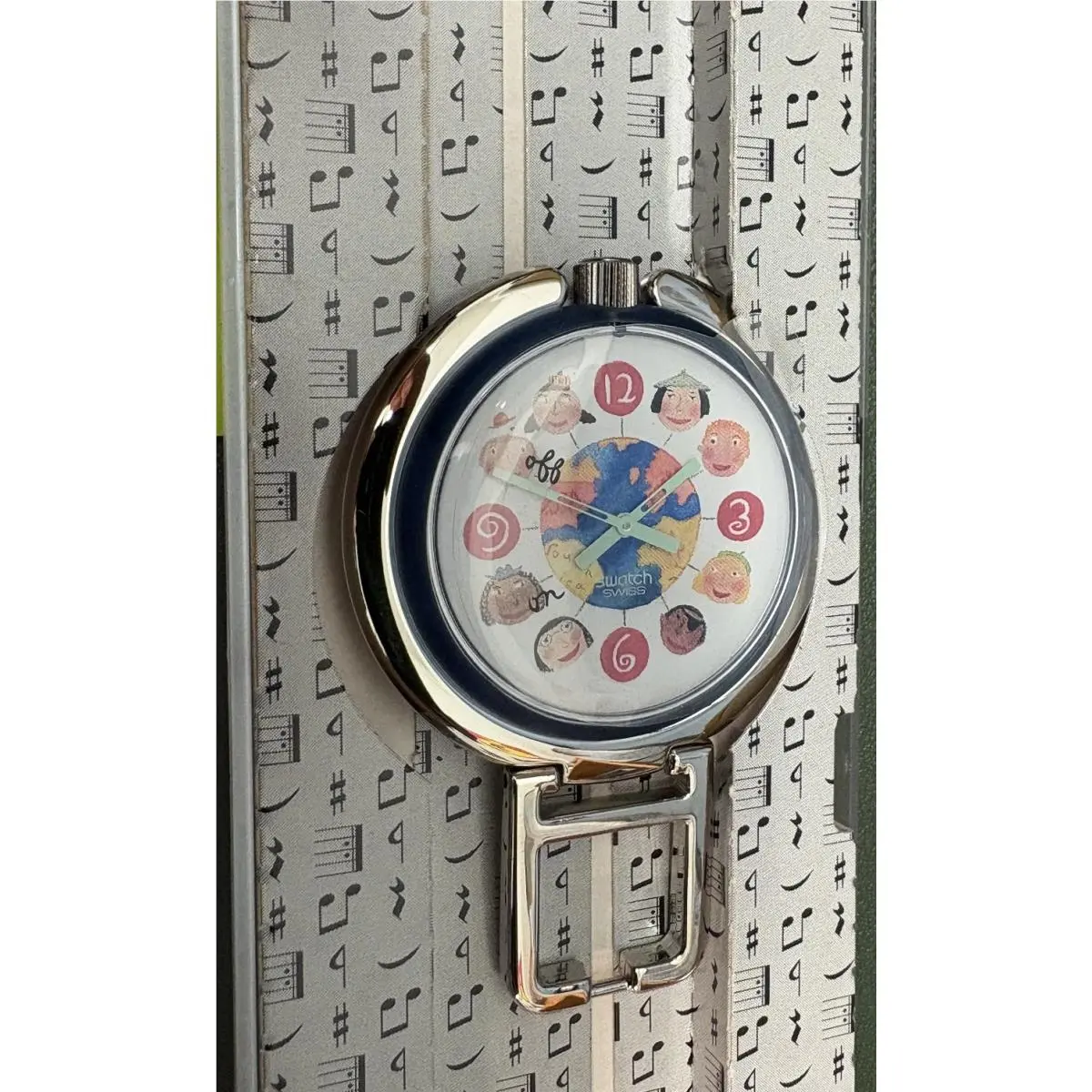 IN Box Vintage 1996 Swatch Stop Watch One World Model PUN100