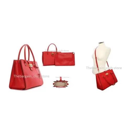 Michael Kors Women`s Satchel Bag 2 Pic Bond Large Pebbled Leather