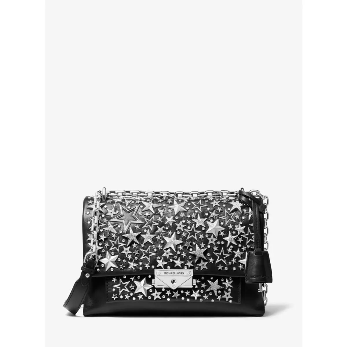 Cece Real Leather Medium or XS Crossbody/shoulder Bag Studded Black Star Medium silver Chain Studs crossbody bag by Michael Kors