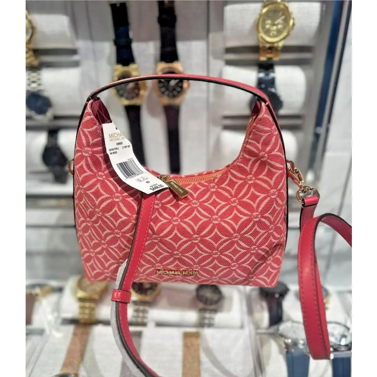 Ember Small Women Messenger Crossbody Handbag Purse MK Signature LIGHT BRIGHT SUBTLE by Michael Kors