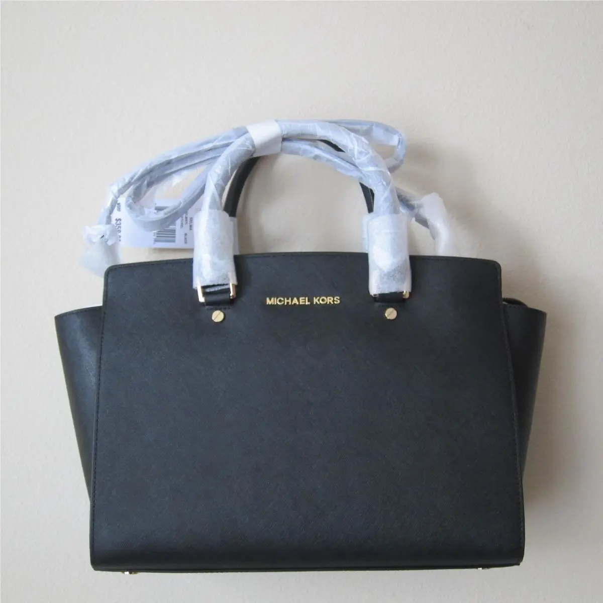 Kors Selma Large Top Zip Satchel Leather Handbag
