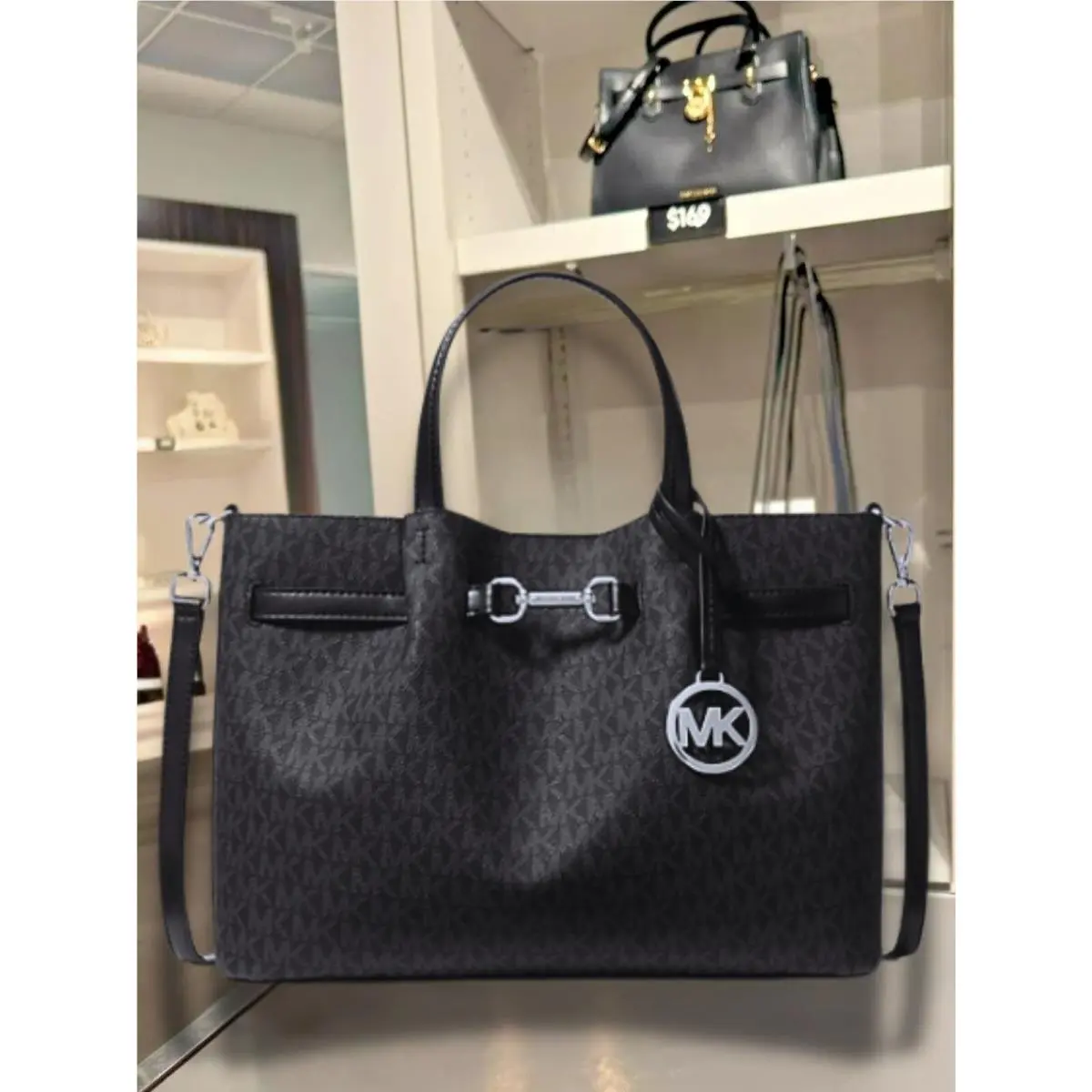 Carson Medium Crossbody Satchel Handbag Purse Messenger Shoulder MK BLACK by Michael Kors