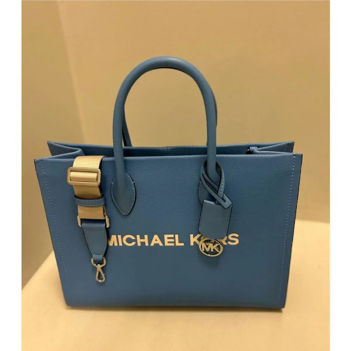 Michael Kors Mirella Medium Leather East West Crossbody Tote Bag Handbag Purse