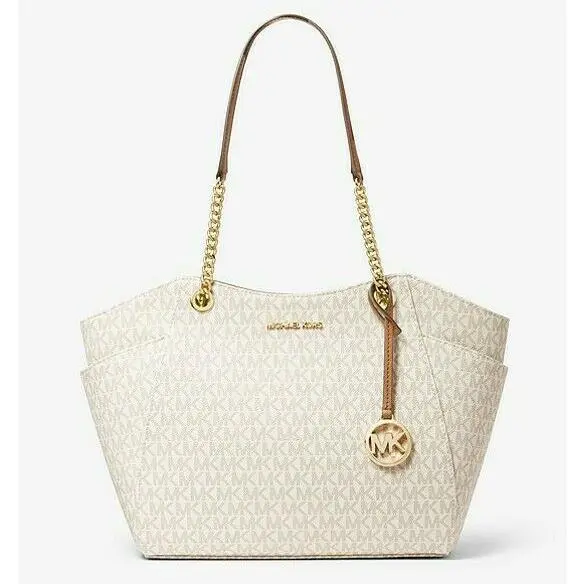 Michael Kors Jet Set Large Logo Tote Bag MK Women Handbag + Gift Box