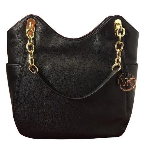 Medium+large Lilly Black Leather Tote Shoulder Hand Bag Purse by Michael Kors