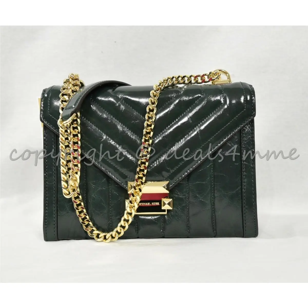 Whitney Quilted Leather Convertible Large Shoulder/crossbody Bag Racing Green by Michael Kors