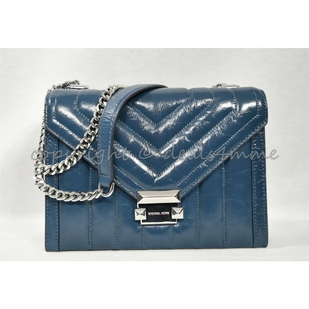 Whitney Quilted Leather Convertible Large Shoulder/crossbody Bag Teal by Michael Kors