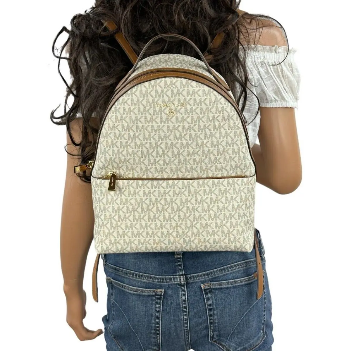 Valerie Medium Backpack Vanilla/Acorn by Michael Kors