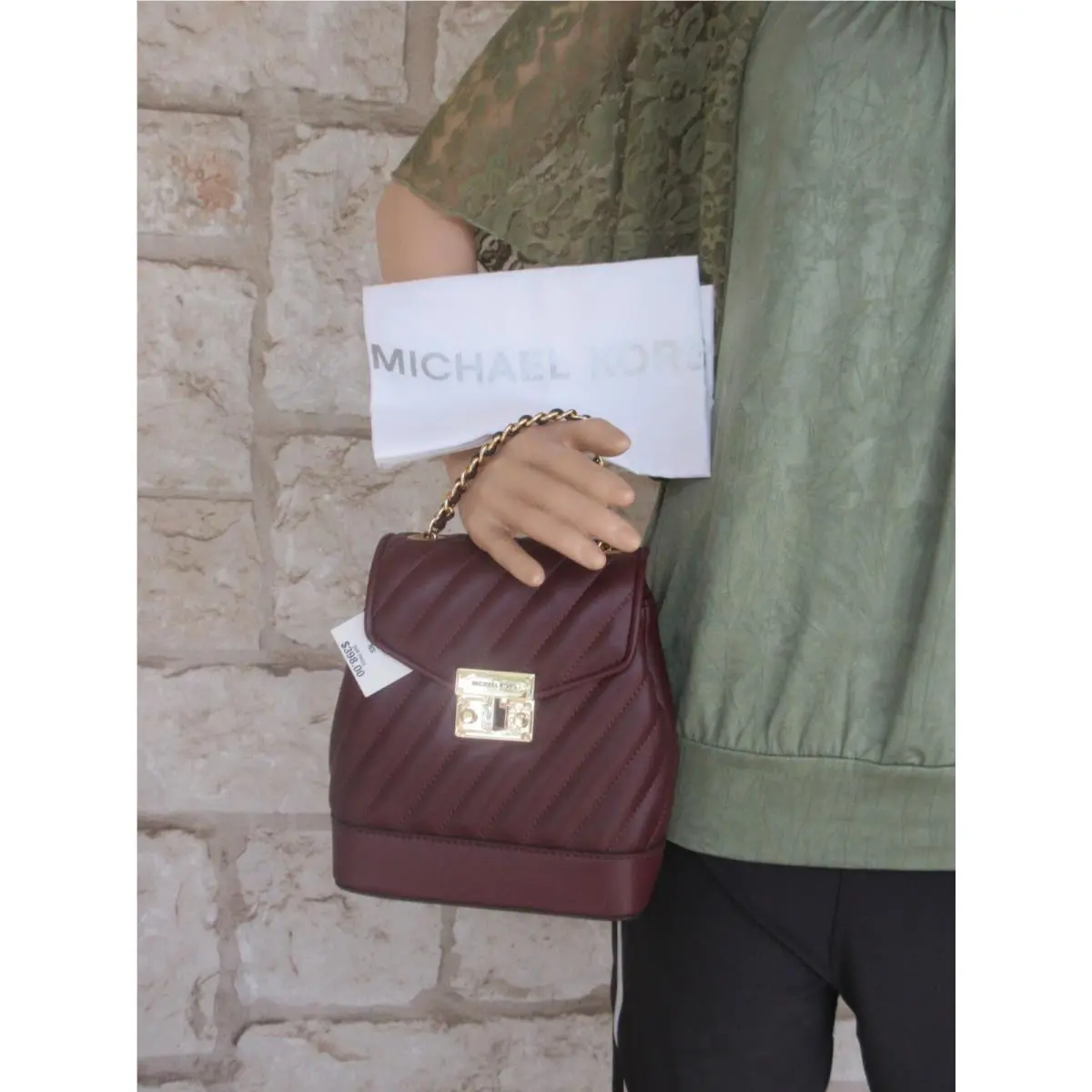 Backpack XS Convertible Gray Black or Merlot Quilted Leather XS Merlot//Gold backpack/x-body/Shoulder/Handbag by Michael Kors