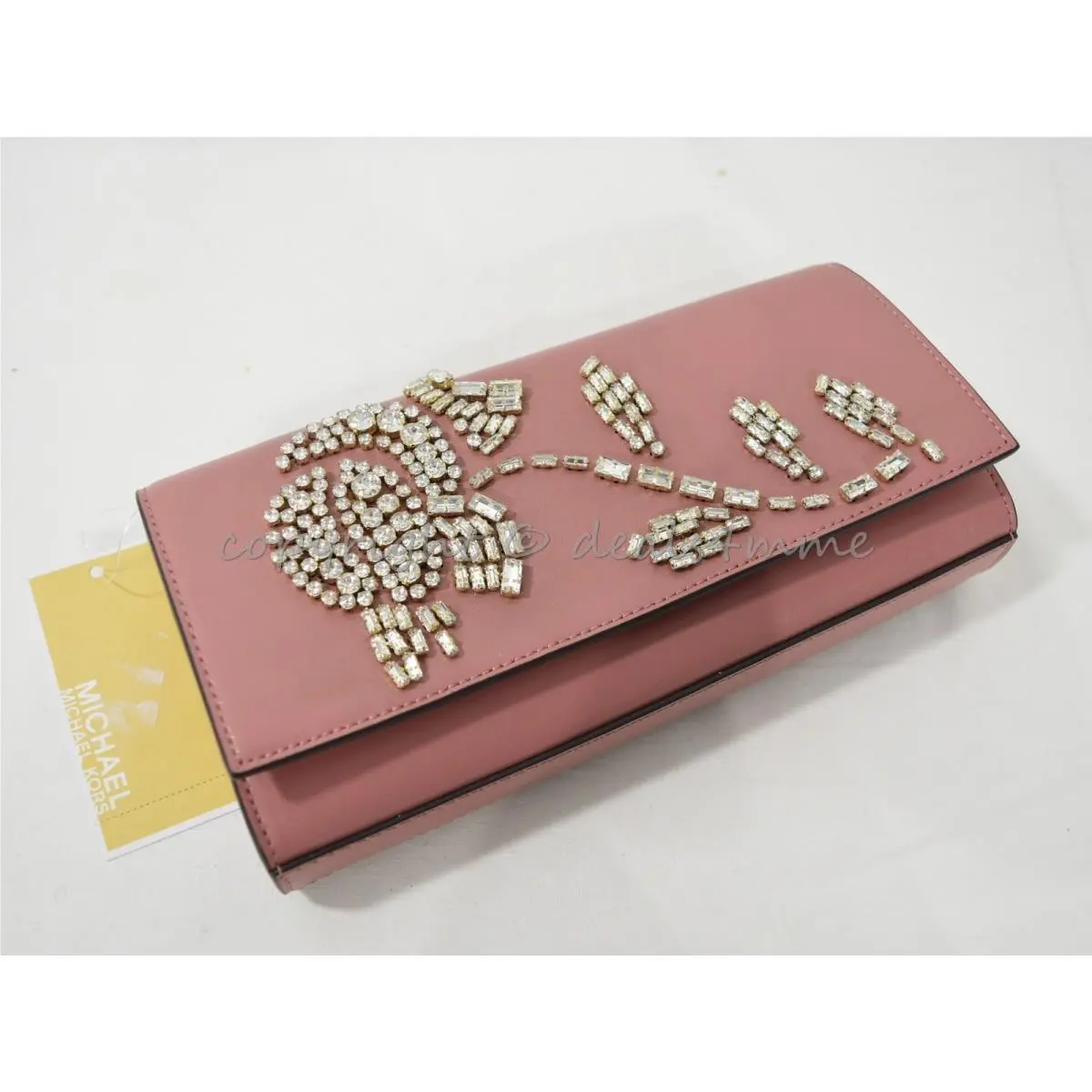 Michael Kors 30H8SI0C3Y Bellamie Embellished Large East West Clutch/shoulder Bag