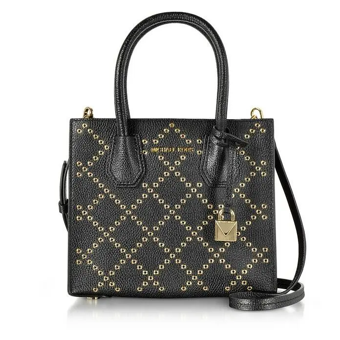 Michael Kors Studio Grommet Mercer Studded Large Convertibletote Black