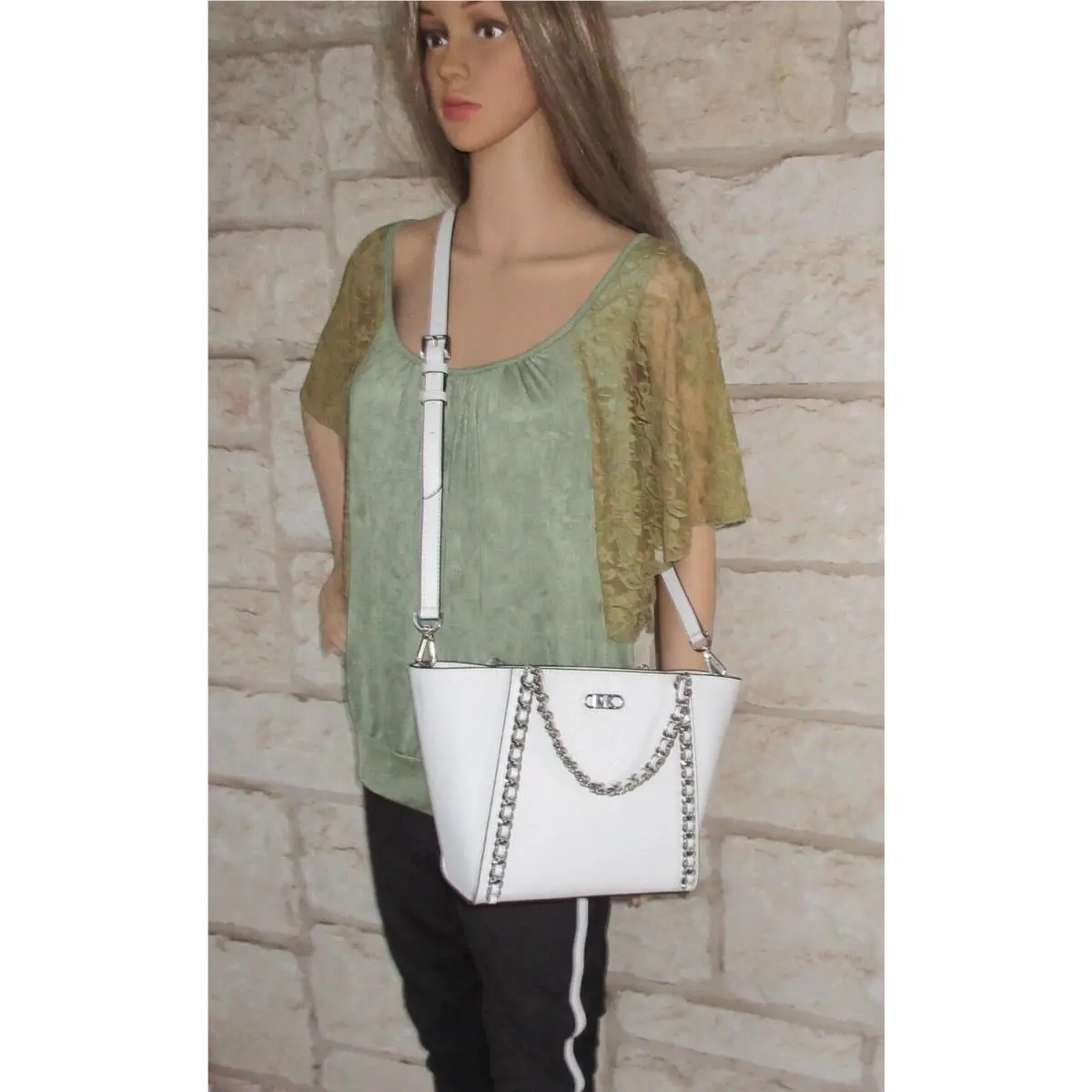 Westley Small Black Brown or White Crossbody/shoulder/handbag White/silver Chain Zip Crossbody/Shoulder/Handbag by Michael Kors