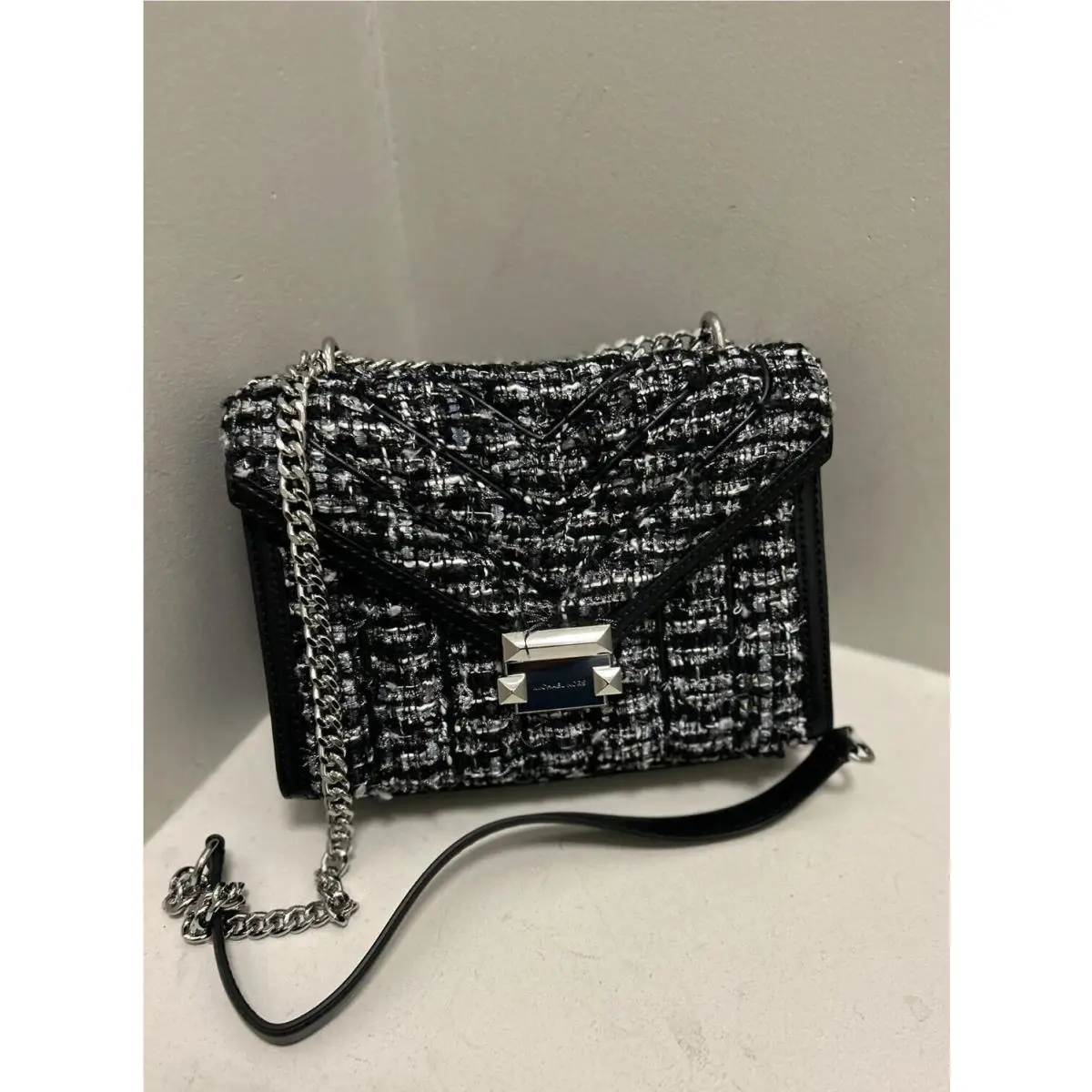 Michael Kors Whitney Women Medium Tweed Flap Chain Strap Shoulder Bag Variant
