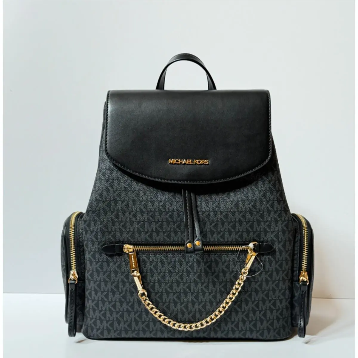 Jet Set Item Large Chain Backpack MK Black by Michael Kors