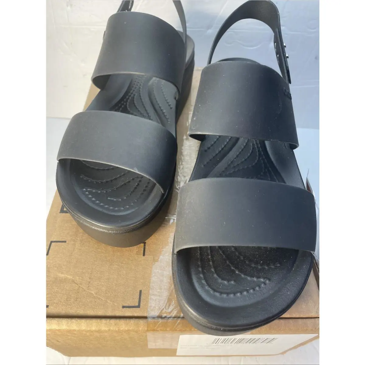 Crocs shoes - 206453 - Brooklyn Low Wedge Sandal - 2064543 - Multi/Stucco-Snake 2