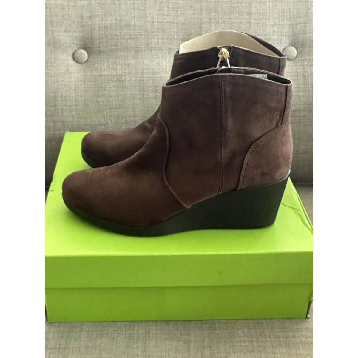 Crocs shoes - Crocs Leigh Suede Wedge Bootie - Brown (UPC: 887350803150) 8