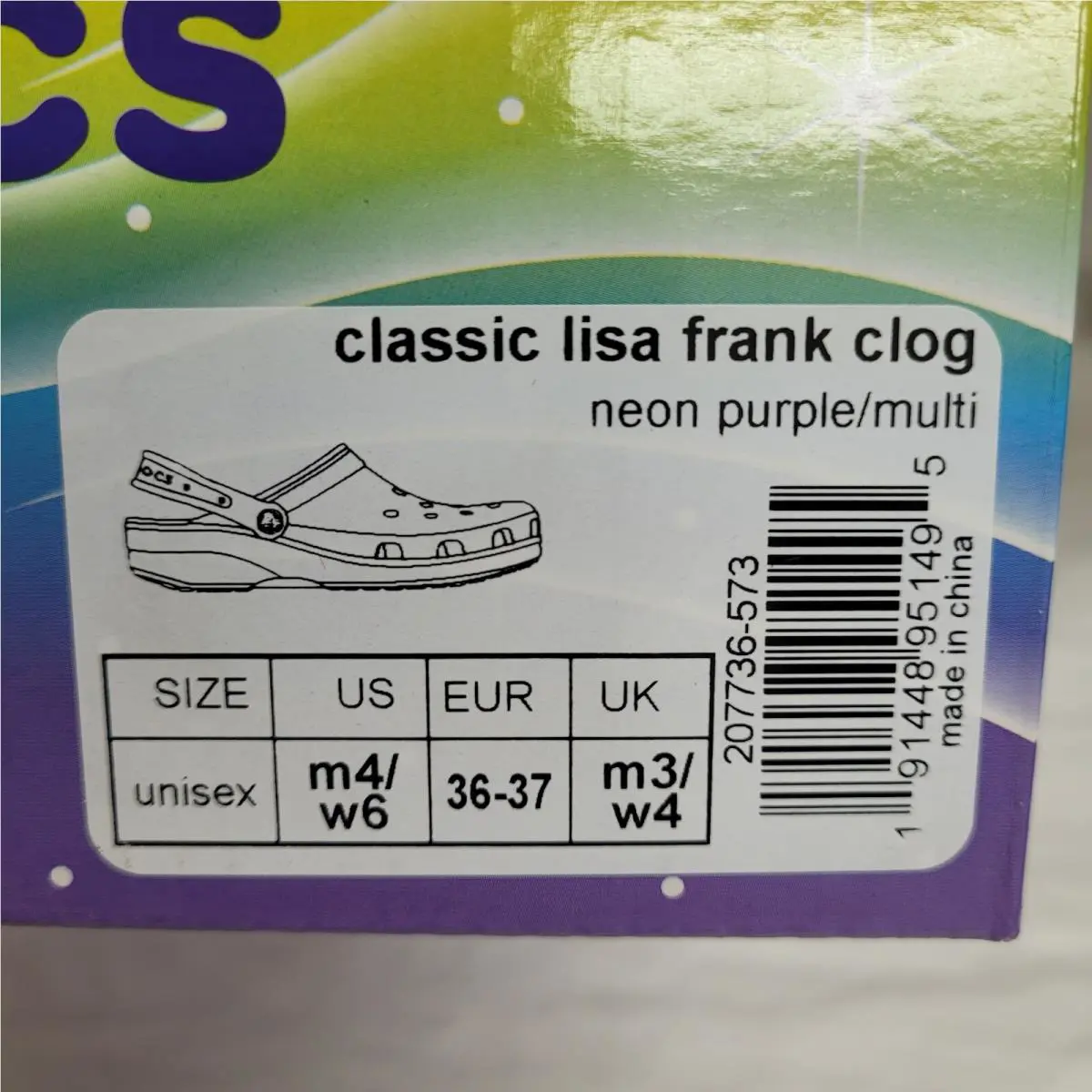 Crocs shoes - Lisa Frank - Lisa Frank - Multicolor (UPC: 191448951495) 8