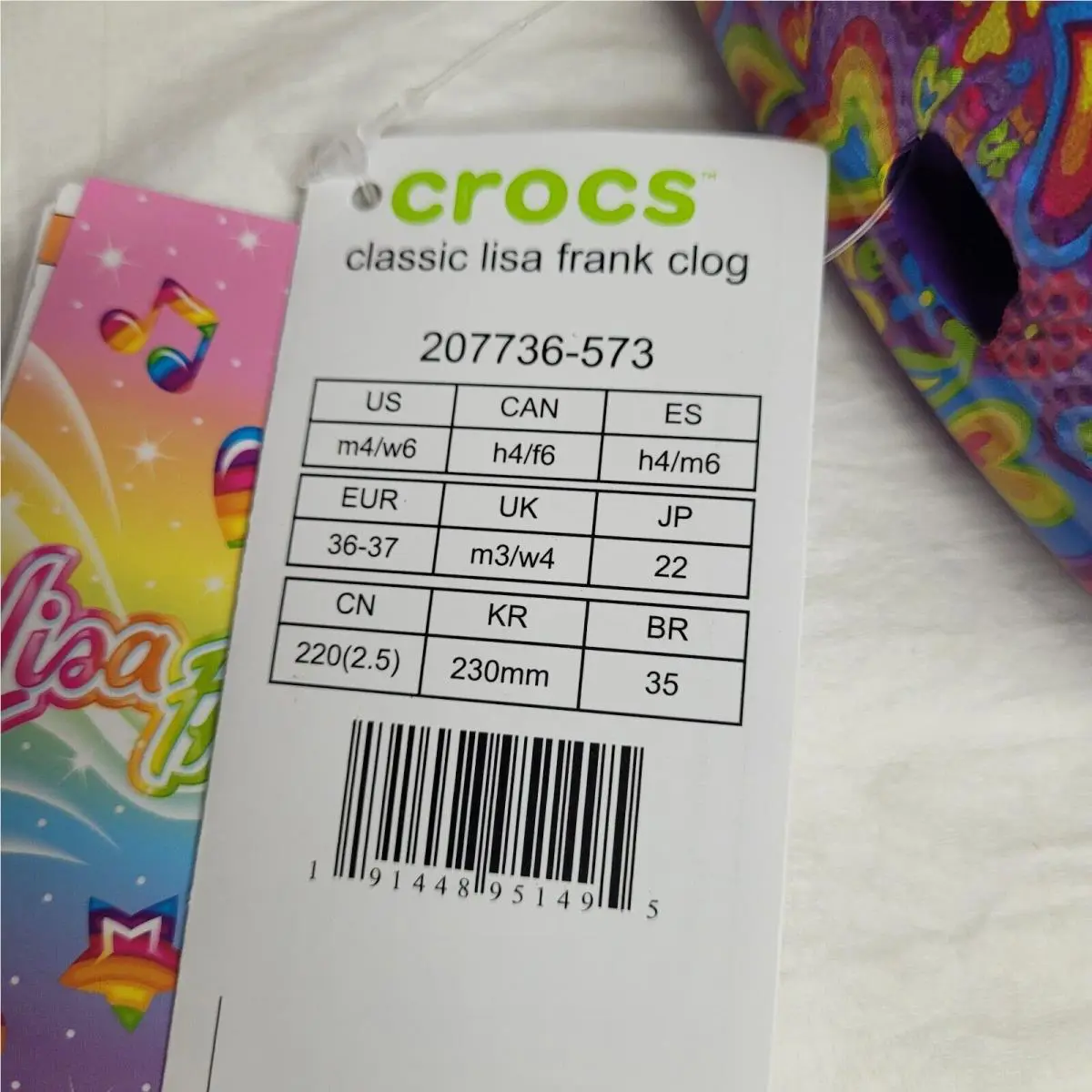 Crocs shoes - Lisa Frank - Lisa Frank - Multicolor (UPC: 191448951495) 9
