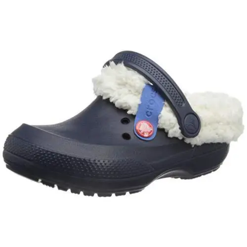 14462 Blitzen II Lined Clog Toddler/little Kid Navy/oatmeal C8/9 Toddler by Crocs