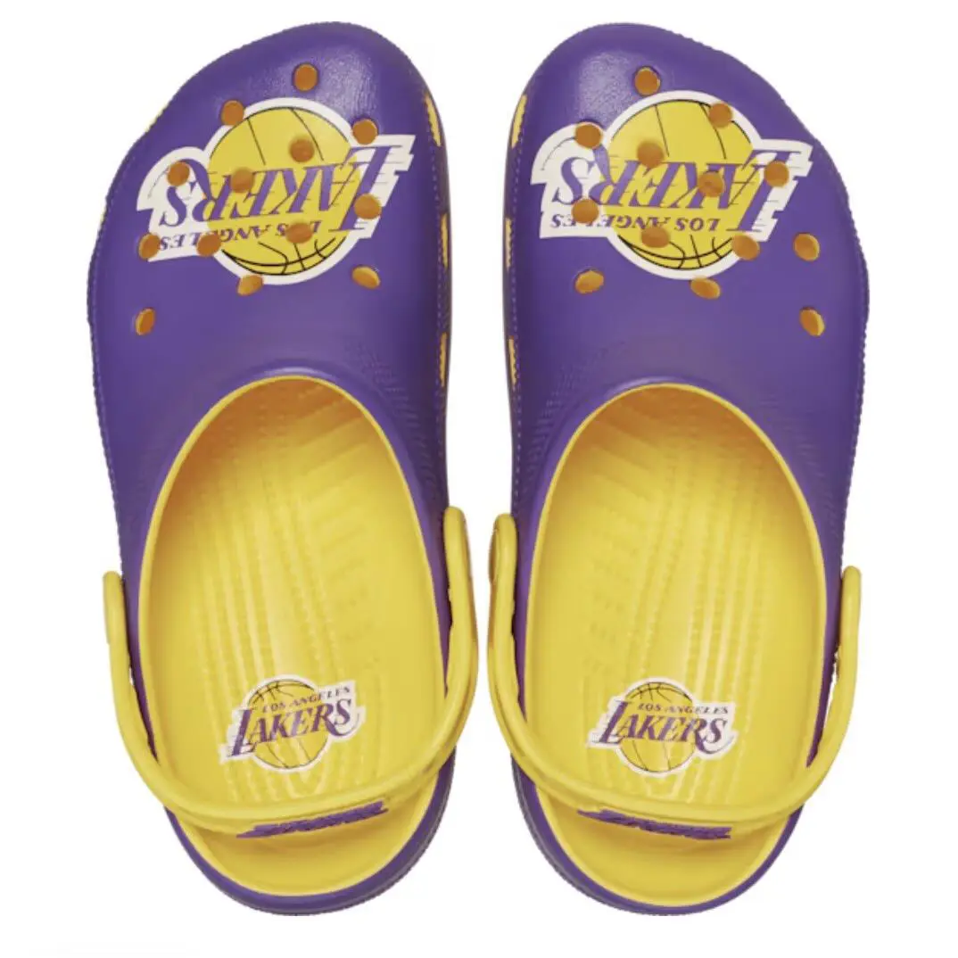 Crocs Nba Los Angeles Lakers Classic Clogs Size 7 Men / 9 Women - Purple