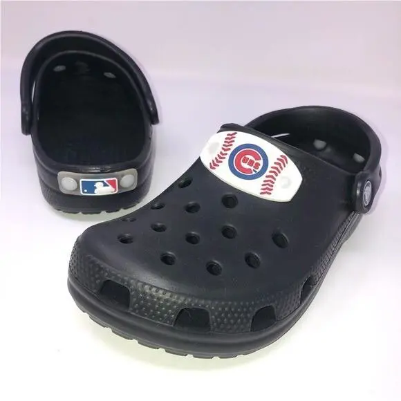 Crocs 6 Cubs Logo Classic Clog Black Chicago Shoes 0924 Women’s