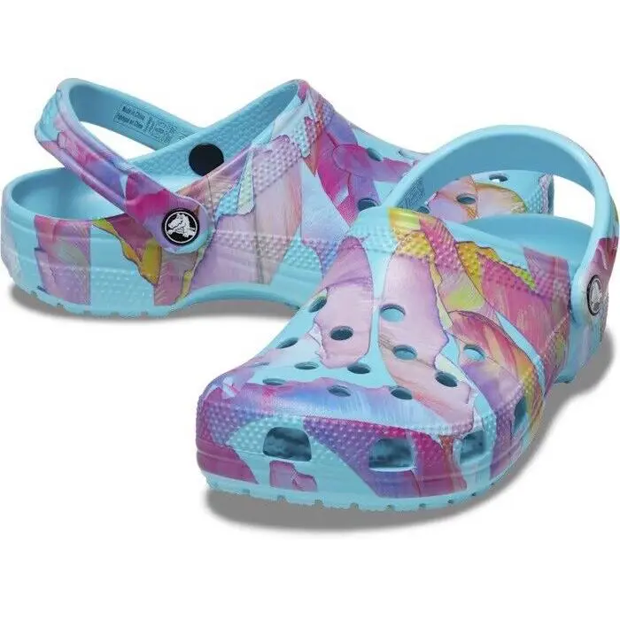 Shoes Sz M11 / W13 Classic Palm Print Clogs Slip On Water Shoes by Crocs