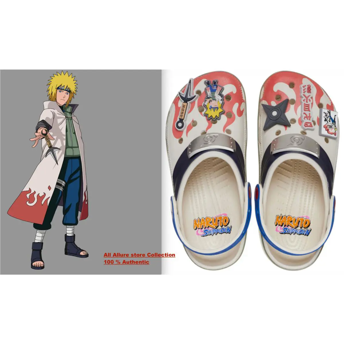 Crocs Naruto Minato Classic Clog Clogs Croc Men Size 6 Women Size 8