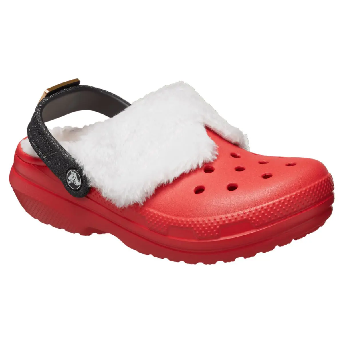 Classic Lined Santa Clog Slipon Men sz 7 = Women sz 9 Shoes Red/white by Crocs