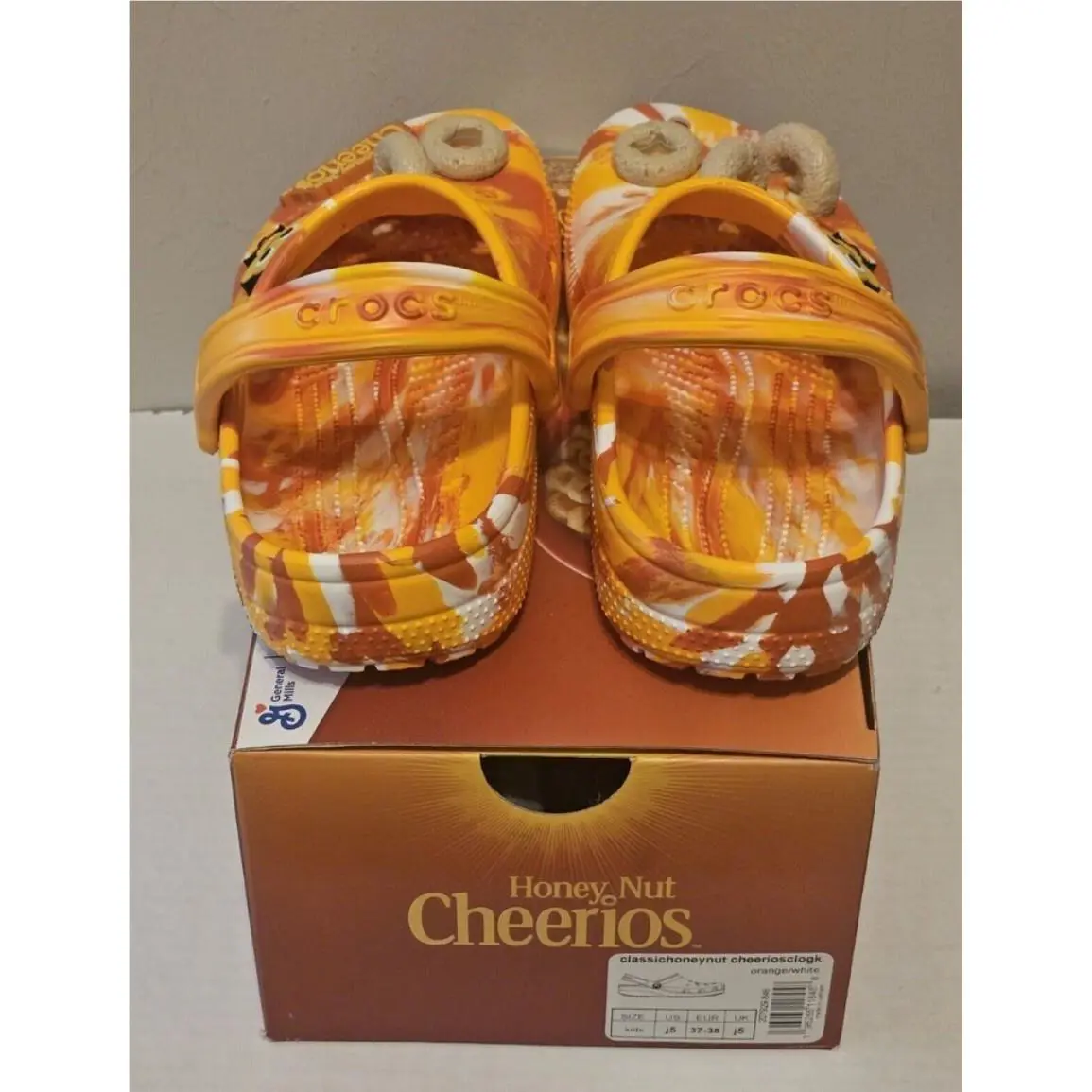Crocs shoes - General Mills Honey Nut Cheerios - Yellow (UPC: 196265118441) 1