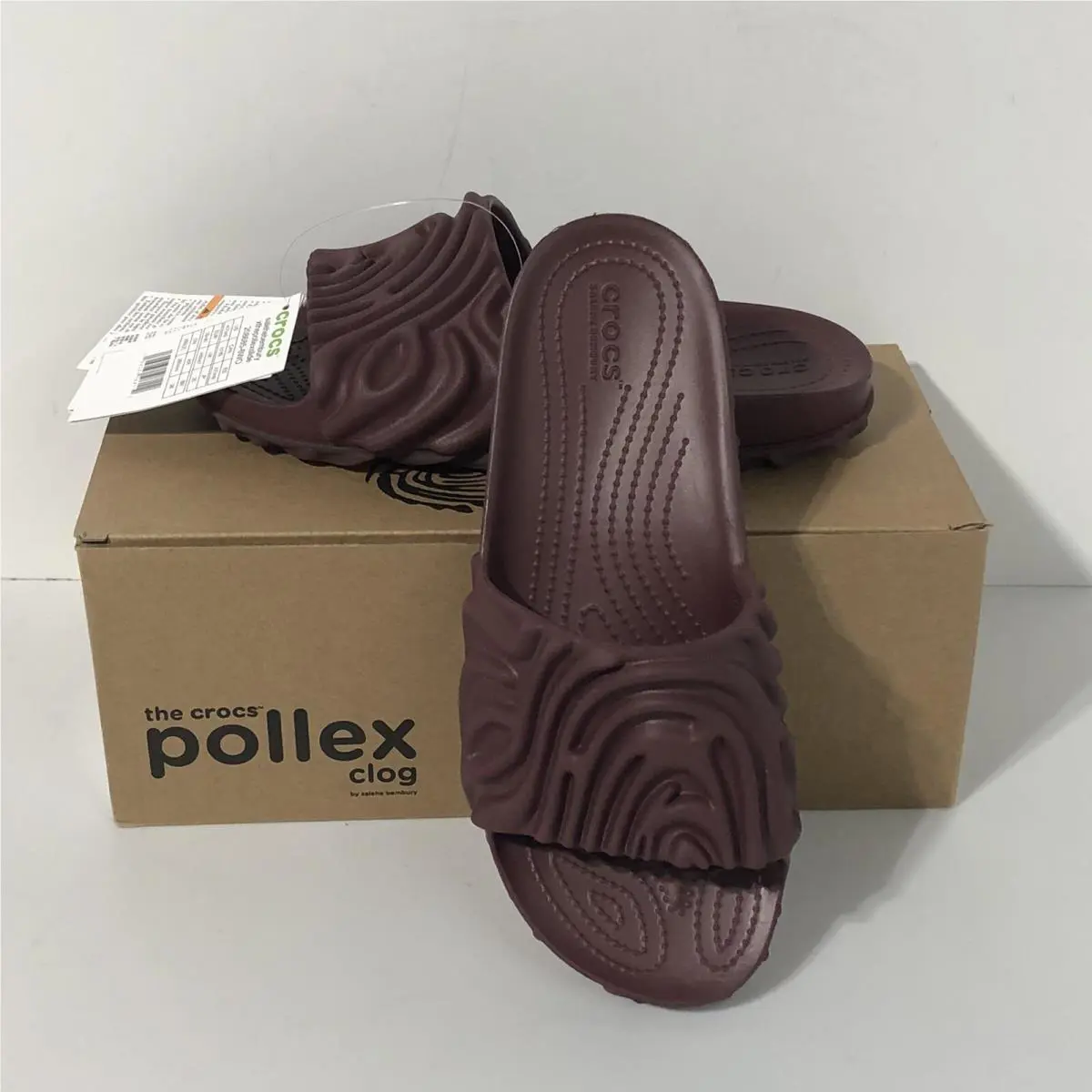 Crocs Pollex Slide x Salehe Bembury Huckle Maroon Red 208685-6WO Sz 7M/9W US