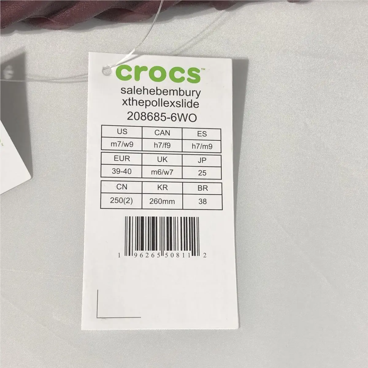 Crocs shoes - Crocs Pollex Slide - Pollex Slide - 208685-6WO - Red (UPC: 196265508112) 9