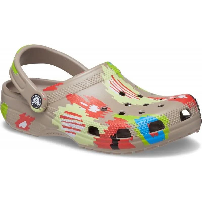 Classic Ikat Clog Slide Slip-on Sandal Men Shoes Mushroom Size 13 by Crocs