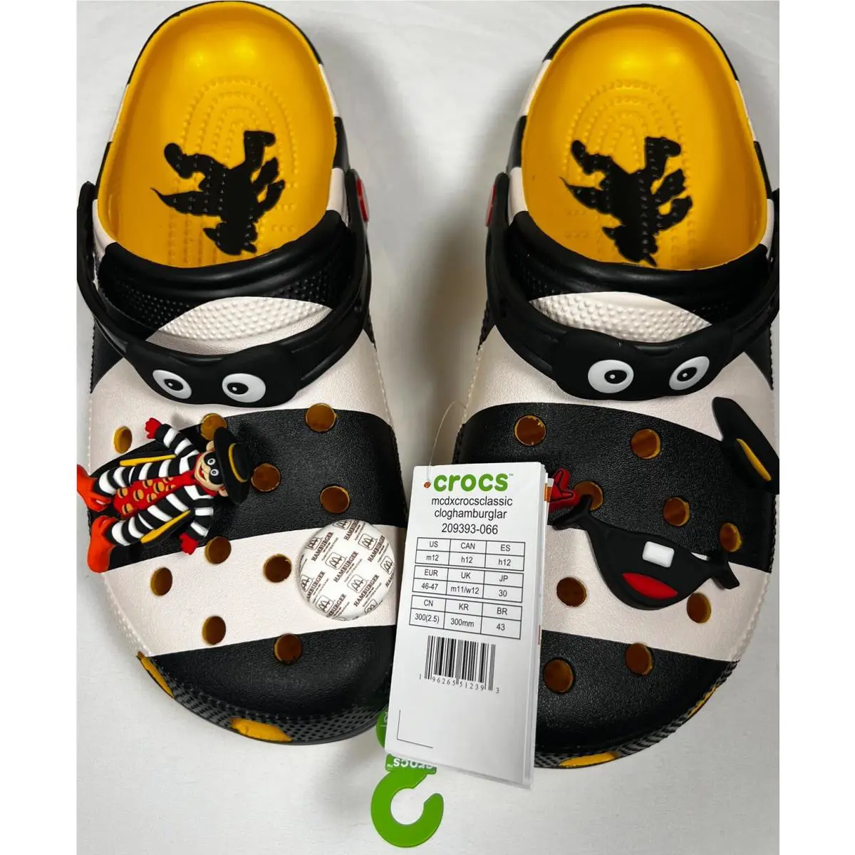 Crocs shoes - McDonalds X Crocs Classic Clog - Black White (UPC: 0196265512447) 4
