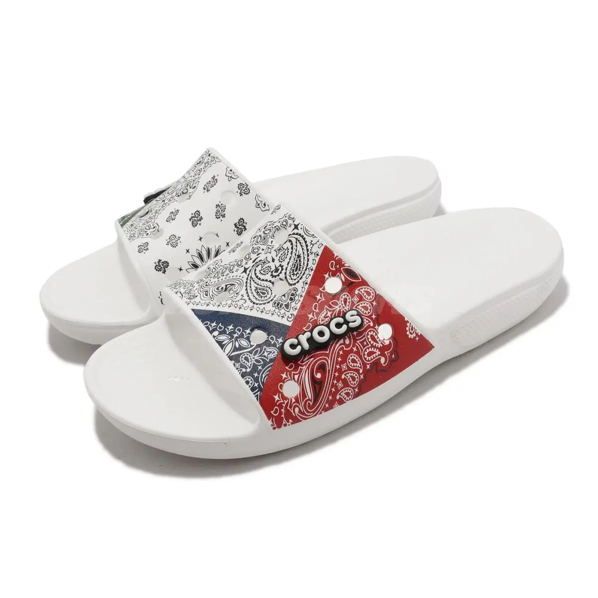 Crocs shoes - crocs Clássic Bandana Slide - Clássic Bandana Slide - White (UPC: 196265155439) 0