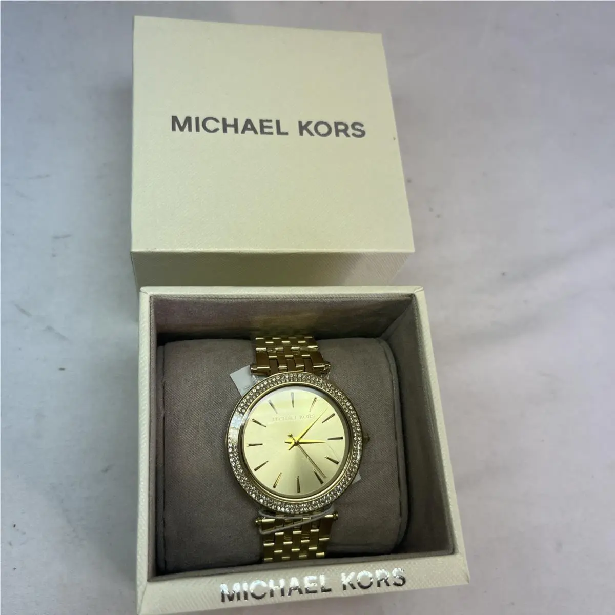 Darci MK3191 Womens Gold Round Analog Display Wristwatch by Michael Kors