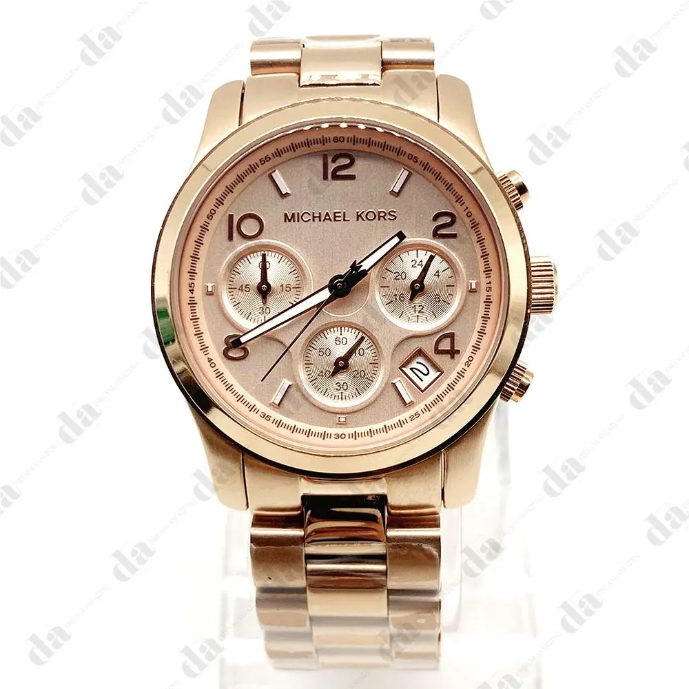Michael Kors MK5128 Women`s Runway Rose Gold Stainless Steel Watch 38mm