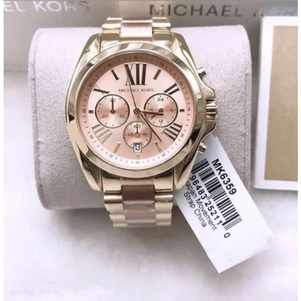 Michael Kors MK6359 Bradshaw Two-tone Chronograph Dial Analog Women`s Watch