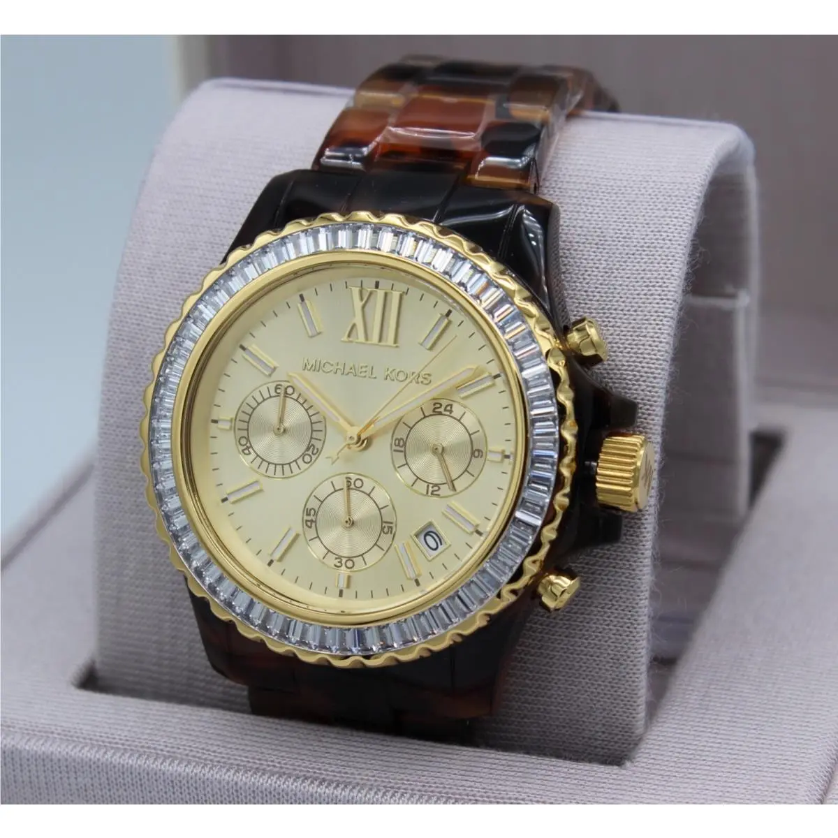 Michael Kors Everest Tortoise Chronograph Gold Women MK7239 Watch