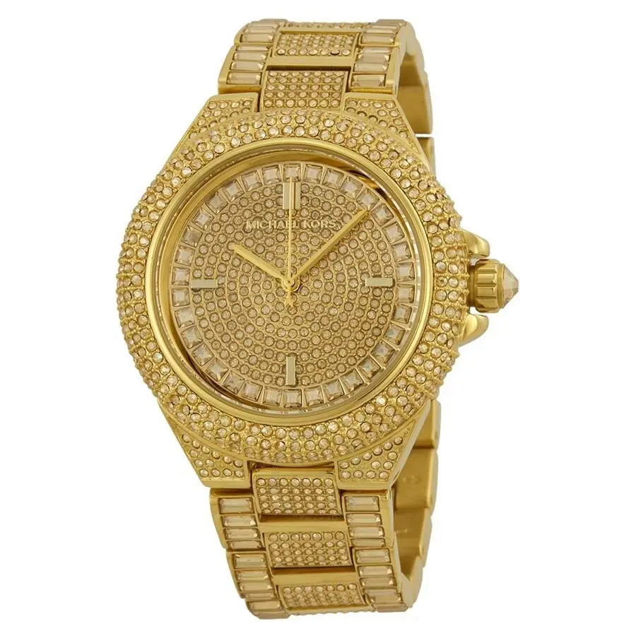 Michael Kors Camille Gold Pave Dial Stainless Steel Quartz Ladies Watch MK5720