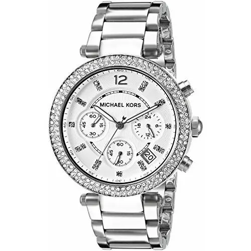 Michael Kors Chrono Whie Dial SS Quartz Womenss Watch MK5353